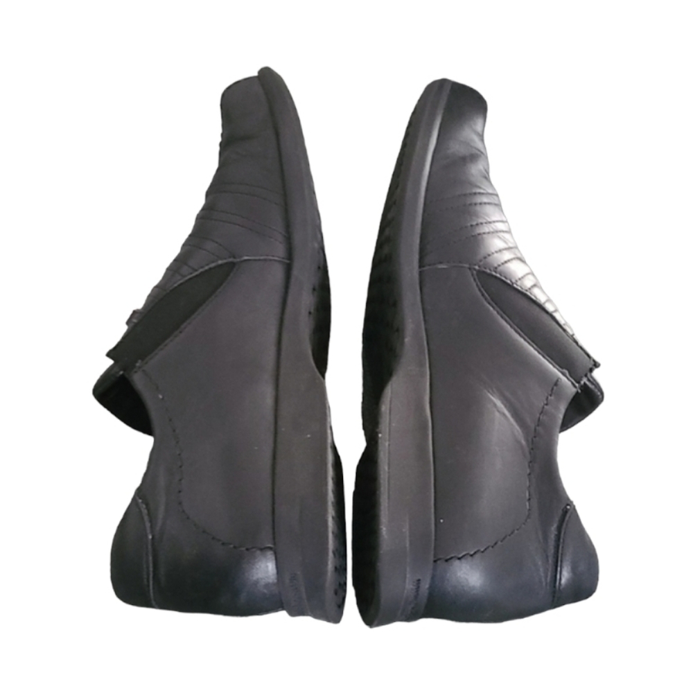 Y2K THINK Black Leather Slip-On Oxfords 40 9.5 10 Minimal Comfort Shoes Austria - Picture 8 of 16